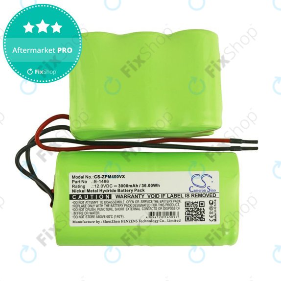 Battery for Zepter PWC 400 Turbohandy, 3000mAh, Ni-MH, 12V, E-1486, HQ