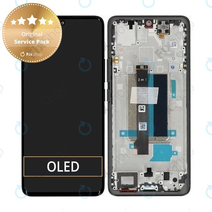 Xiaomi Redmi Note 13 Pro+ 23090RA98C - LCD Display + Touch Screen + Frame (Midnight Black) - 560002N16U00 Genuine Service Pack