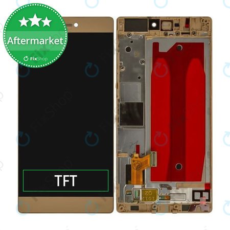 Huawei P8 - LCD Display + Touch Screen + Frame (Gold) TFT