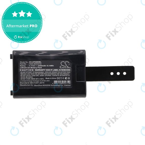 Battery for Unitech HT680, 2200mAh, Li-Ion, 3.7V, 1400-900005G, HQ