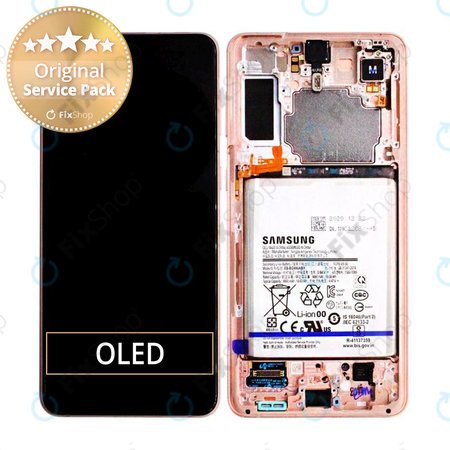 Samsung Galaxy S21 Plus G996B - LCD Display + Touch Screen + Frame + Battery (Phantom Violet) - GH82-24555B, GH82-24744B, GH82-24505B Genuine Service Pack
