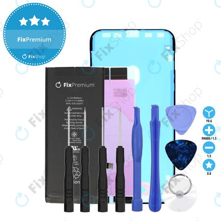 Apple iPhone XR - Battery 2942mAh FixPremium + Battery Adhesive + LCD Adhesive + Toolkit - Multipack