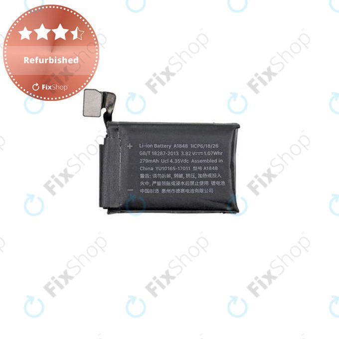 Battery for Apple Watch 3 38mm, 279mAh, GPS and Cellular Version, Refurbished