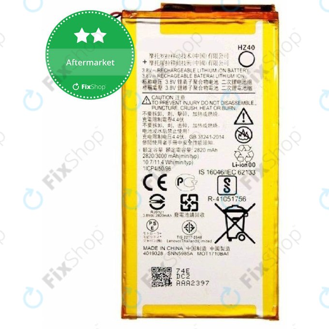 Motorola Moto Z2 Play XT1710-09 Battery HZ40 3000mAh FixShop