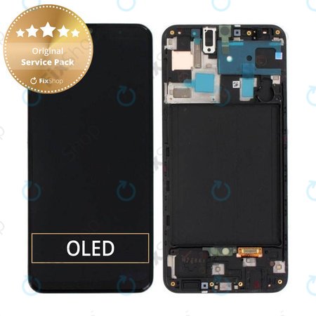 Samsung Galaxy A50 A505F - LCD Display + Touch Screen + Frame (Black) - GH82-19204A, GH82-19713A, GH82-19714A, GH82-19289A Genuine Service Pack