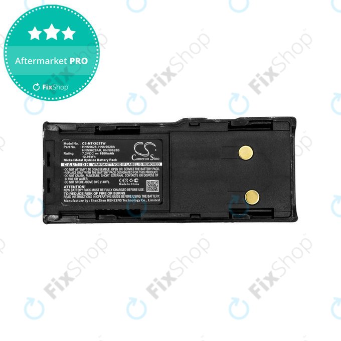 Battery for Motorola CP250, GTX800, 1800mAh, Ni-MH, 7.2V, HNN9628, HQ