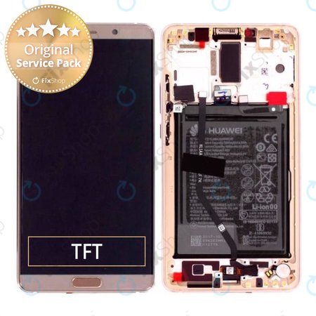 Huawei Mate 10 - LCD Display + Touch Screen + Frame + Battery (Pink Gold) - 02351QSF Genuine Service Pack