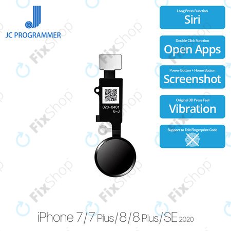 Apple iPhone 7, 7 Plus, 8, 8 Plus, SE (2020), SE (2022) - Home Button JCID 6 Gen (Space Gray, Black)
