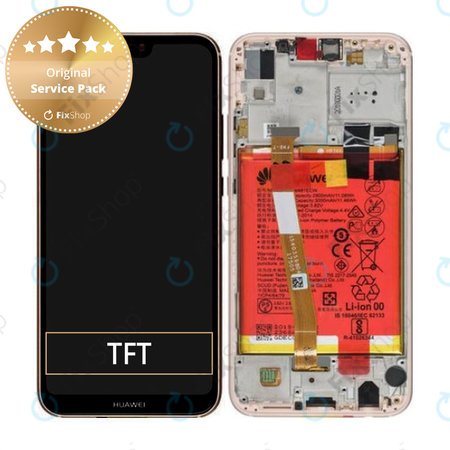 Huawei P20 Lite - LCD Display + Touch Screen + Frame + Battery (Sakura Pink) - 02351VUW, 02351XUB, 02352CCL Genuine Service Pack