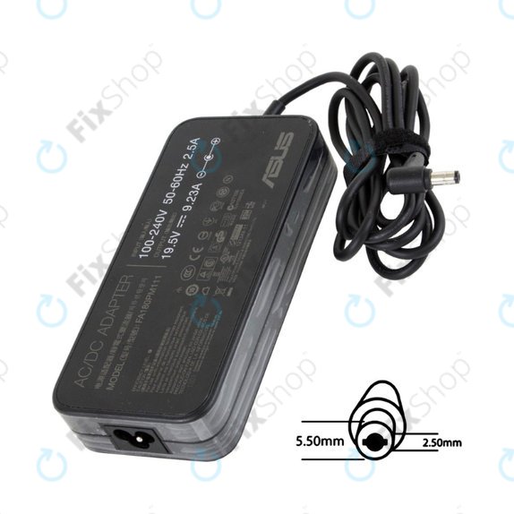 Charging adapter for Asus, B0A001-00260600, 180W, 19.5V, Genuine Service Pack