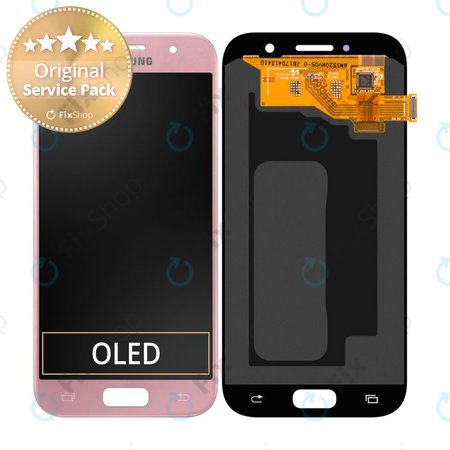 Samsung Galaxy A5 A520F (2017) - LCD Display + Touch Screen (Peach Cloud) - GH97-19733D, GH97-20135D Genuine Service Pack