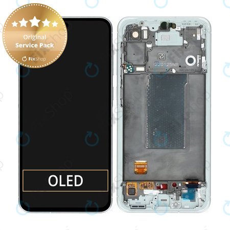 Samsung Galaxy A56 A566E - LCD Display + Touch Screen + Frame (Awesome Lightgray) - GH82-36829B Genuine Service Pack