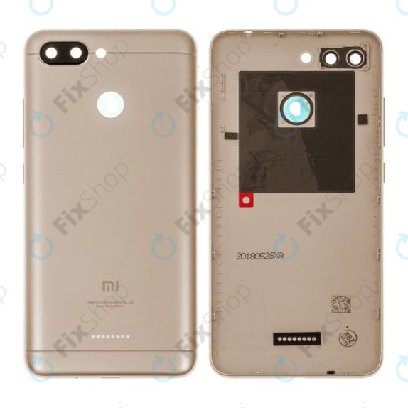 Xiaomi Redmi 6 - Battery Cover (Gold) - 552228800021, 552226500021 Genuine Service Pack