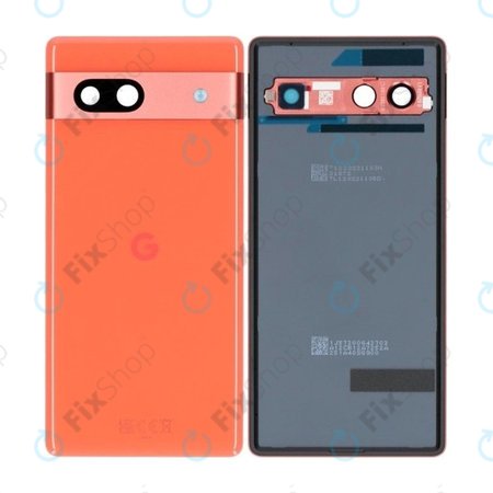 Google Pixel 7a - Battery Cover (Coral) - G949-00390-00 Genuine Service Pack