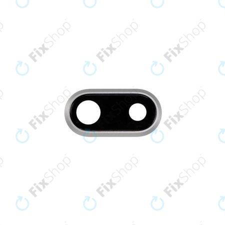 Apple iPhone 8 Plus - Rear Camera Lens + Frame (Silver)