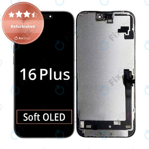 Display for iPhone 16 Plus, Touch Screen with Frame, Refurbished