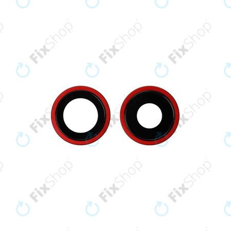 Apple iPhone 11 - Rear Camera Lens with Frame (Red) - 2pcs