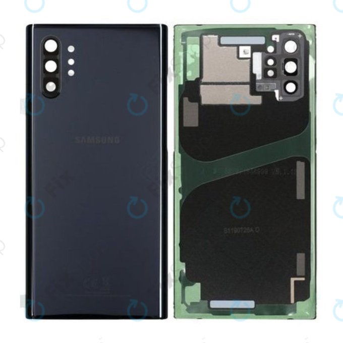 Samsung Galaxy Note 10 Plus N975F - Battery Cover (Aura Black) - GH82-20588A, GH97-23680A Genuine Service Pack