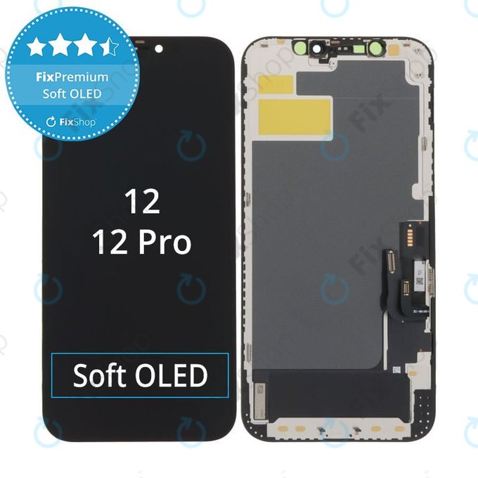 Display Soft OLED for iPhone 12, 12 Pro, Touch Screen with Frame, DIAGNOSTIC