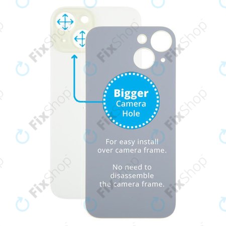 Apple iPhone 15 - Rear Housing Glass with Bigger Camera Hole (Yellow)