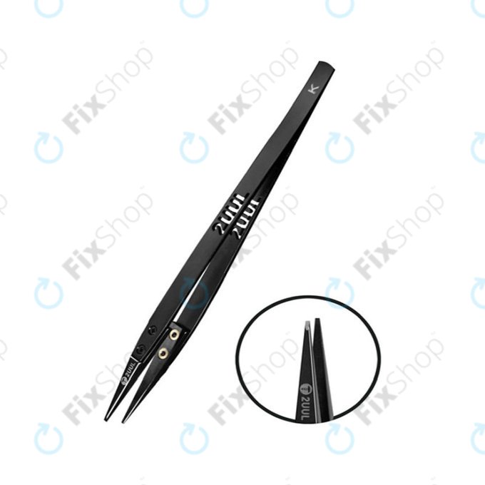 Tweezer, ESD-Safe Ceramic Flat Tip, 2UUL TW32