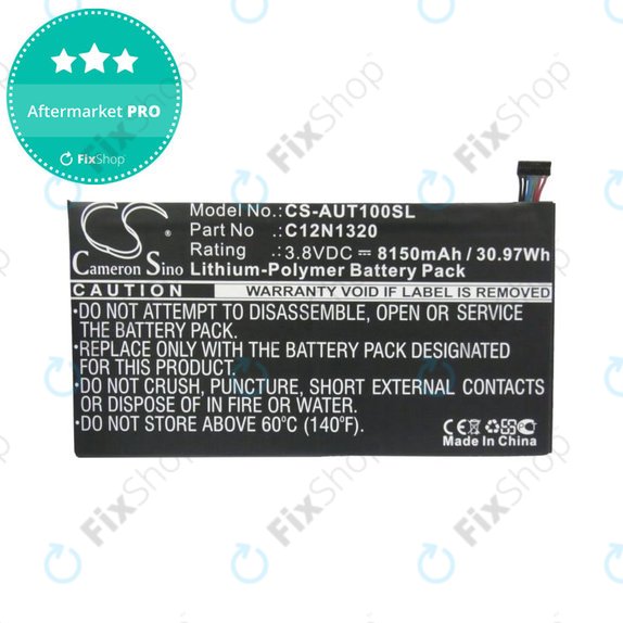 Battery for Asus Transformer Book T100, 8150mAh, Li-Pol, 3.8V, C12N1320, HQ