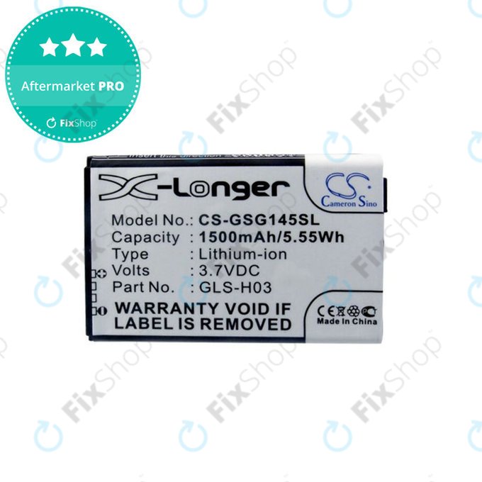 Battery for Gigabyte GSmart G1345, 1500mAh, Li-Ion, 3.7V, GLS-H03, HQ