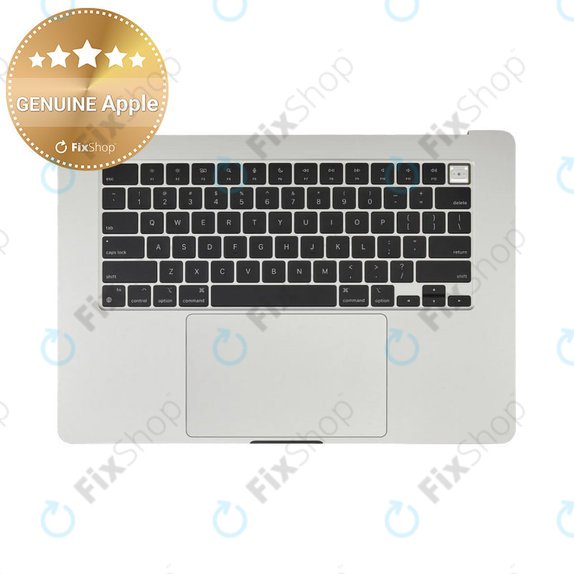 Top case keyboard frame for MacBook Air 15", A3114 (2024), with US keyboard and battery, Silver, 661-40267, Genuine Apple