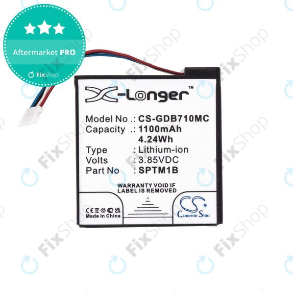 Battery for Gopro Hero 7 Silver, White, 1100mAh, Li-Ion, 3.85V, SPTM1B, HQ