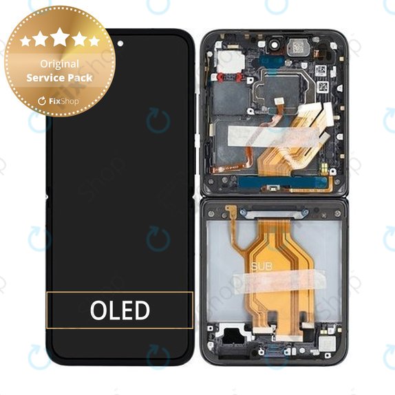 Xiaomi Mix Flip 2405CPX3DC - LCD Display + Touch Screen + Frame (Black) - 560002000N800 Genuine Service Pack