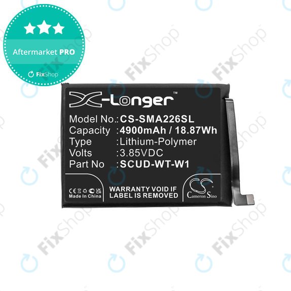 Battery for Samsung A22 5G A226B, 4900mAh, Li-Pol, 3.85 V, SCUD-WT-W1, HQ