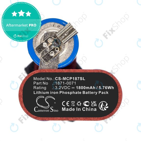 Battery for Ermila Bellina, Moser Chrom Style Pro 1871, 1800mAh, LiFePO4, 3.2V, 1871-0071, HQ