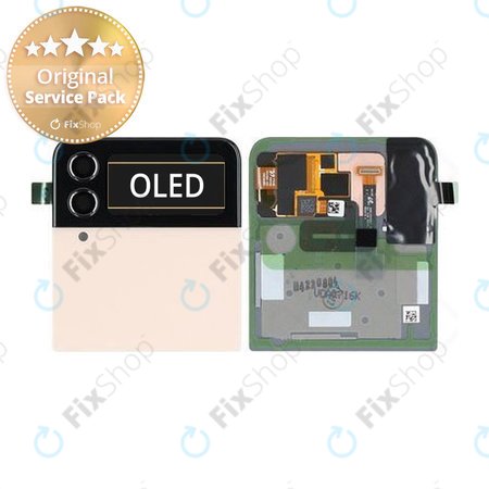 Samsung Galaxy Z Flip 4 F721B - LCD Display + Touch Screen + Frame (External) (Pink Gold) - GH97-27947C Genuine Service Pack