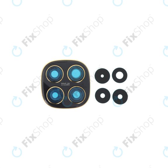 Xiaomi Poco X7 - Rear Camera Lens + Frame (Black)