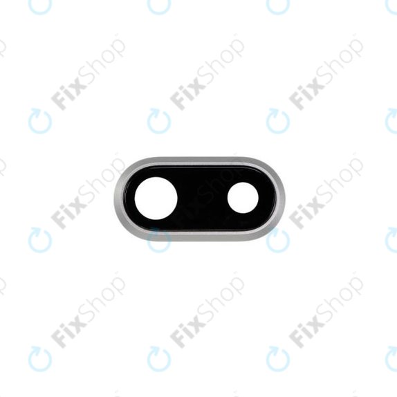 Apple iPhone 8 Plus - Rear Camera Lens + Frame (Silver)