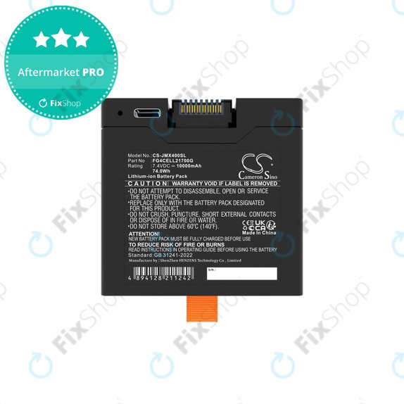 Battery for JBL Partybox Club 320, Partybox Stage 320, Xtreme 4, 10000mAh, Li-Ion, 7.4V, FG4CELL21700G, HQ