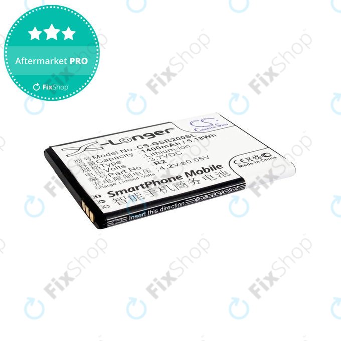 Battery for Gigabyte Gsmart Roma, R2, Li-ion, 3.7V, 1400mAh, HQ