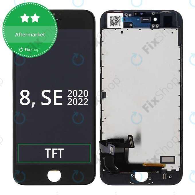 Display for iPhone 8, SE (2020), SE (2022), Black, Touch Screen with Frame
