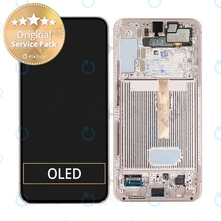 Samsung Galaxy S22 Plus S906B - LCD Display + Touch Screen + Frame (Pink Gold) - GH82-27500D, GH82-27501D Genuine Service Pack