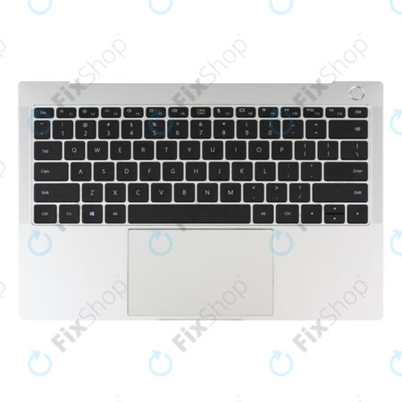 Huawei MateBook X Pro Mach-W19 - Topcase + Keyboard US + Touchpad + Fingerprint Sensor (Space Gray) - 02351XSQ