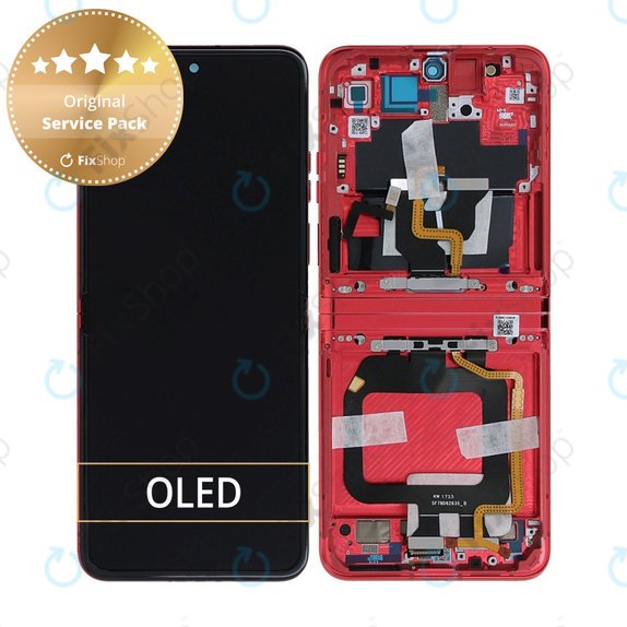 Motorola Razr 40 Ultra - LCD Display + Touch Screen + Frame (Viva Magenta) - 5D68C22598 Genuine Service Pack