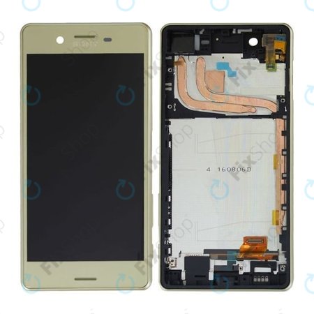 Sony Xperia X Performance F8131 - LCD Display + Touch Screen + Frame (Yellow) - 1302-3693