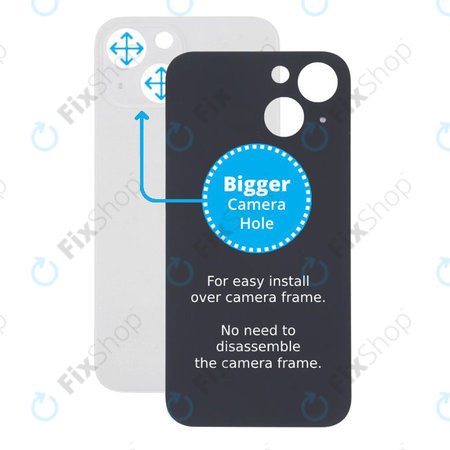 Apple iPhone 13 Mini - Rear Housing Glass with Bigger Camera Hole (Starlight)