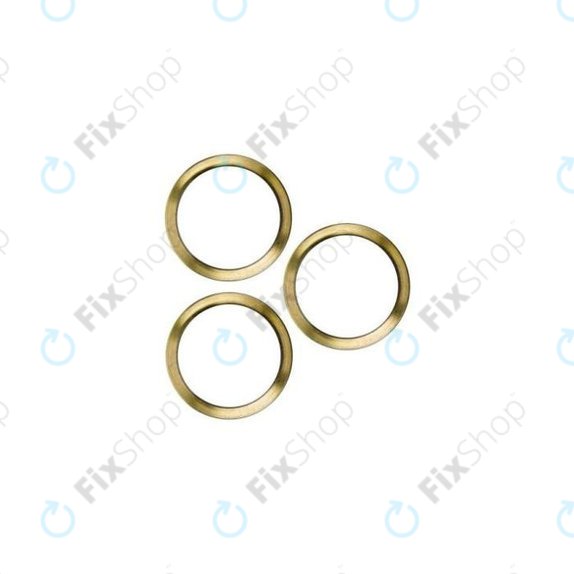 Apple iPhone 12 Pro - Rear Camera Lens Frame (Gold) - 3pcs