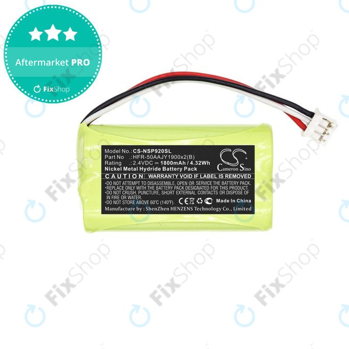Battery for Nvidia P2920, Nvidia Shield Game Controller, 1800mAh, Ni-MH, 2.4V, HFR-50AAJY1900x2(B), HQ