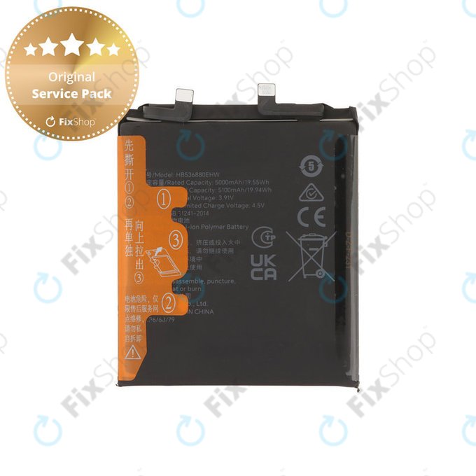 Battery for Honor Magic5 Pro PGT-N19, 5100mAh, HB536880EHW, Genuine Service Pack