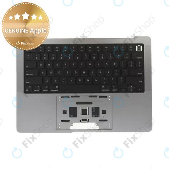 Top case keyboard frame for MacBook Pro 14", A2442 (2021), A2779 (2023), with US keyboard and battery, Space Gray, 661-32210, Genuine Apple