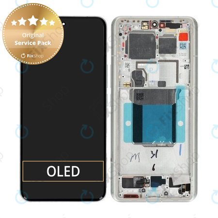 Xiaomi 14 Ultra - LCD Display + Touch Screen + Frame (White) - 56000600N100 Genuine Service Pack