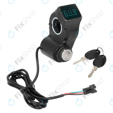 Kugoo Kirin M4, M4 Pro, Speedual, Zero 8X, 10X, MiniWalker, T10-DDM - Ignition Switch with Voltmeter