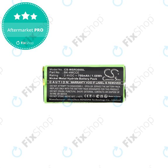 Battery for Waterpik 900 Sonic Toothbrush, Sensonic Plus Sr-3000, 700mAh, Ni-MH, 2.4V, BK-4MCCE, HQ